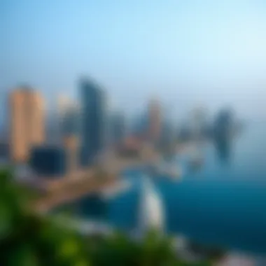 Panoramic view of Dubai skyline with Al Dar projects