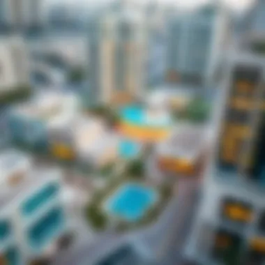 Modern Architecture of Al Fattan Park View Aerial view of Al Fattan Park View showcasing modern architecture