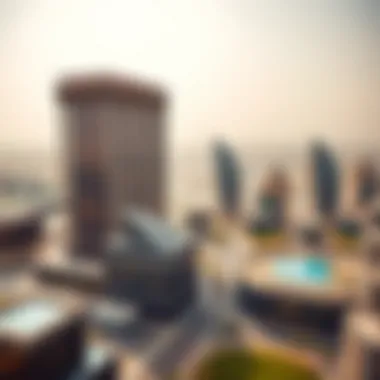 Panoramic view of Al Fattan Plaza and its surroundings