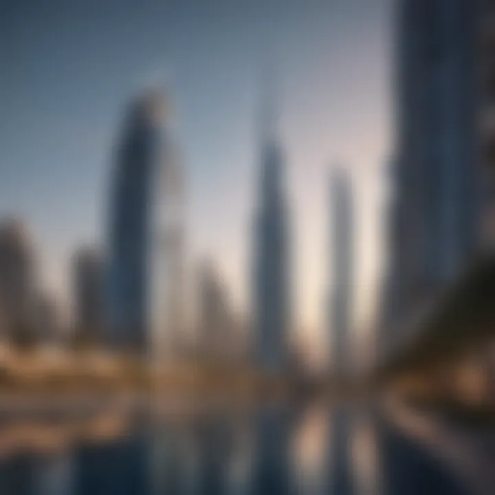 A modern skyline view of Dubai highlighting luxurious residential buildings.