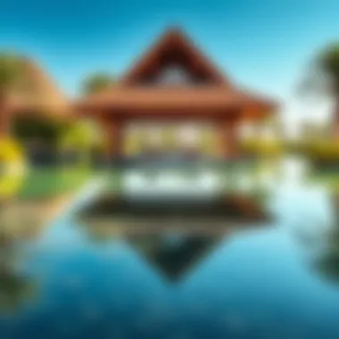 Scenic landscape of Anantara Mangroves reflecting its serene environment