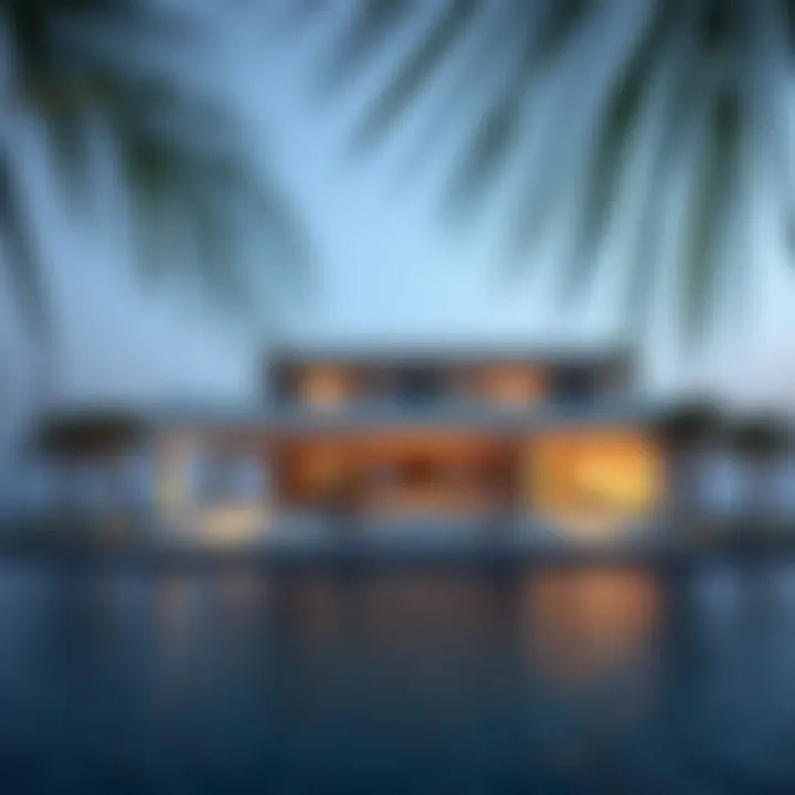 Architectural design of a contemporary waterfront villa