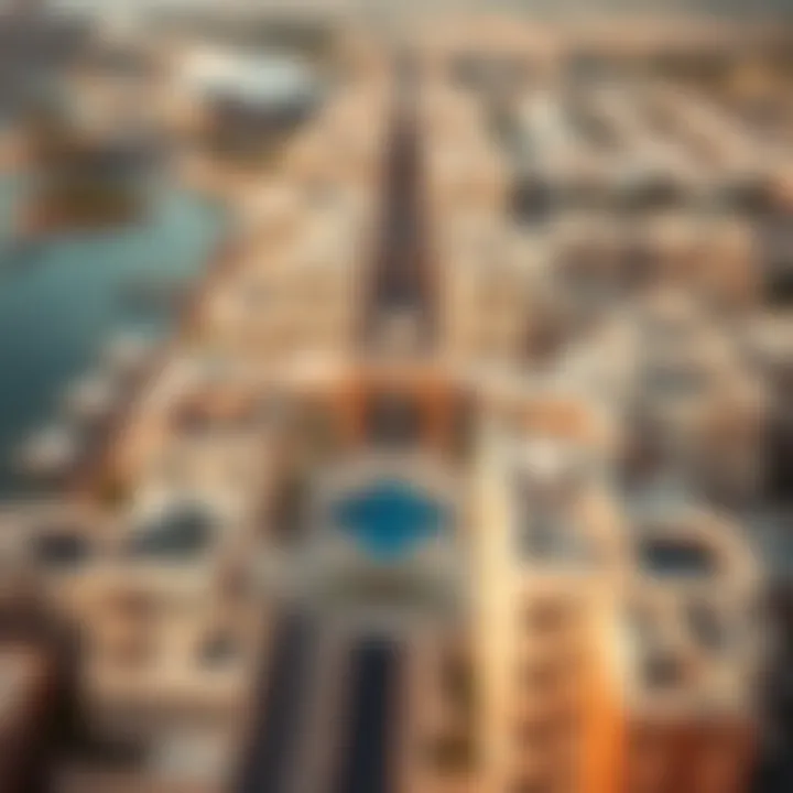 Aerial view of Bani Yas highlighting urban development