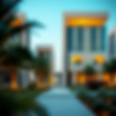 Modern architecture illustrating economic growth in Bani Yas