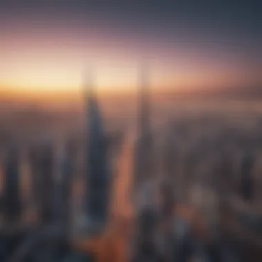 Aerial view of Dubai's skyline showcasing modern architecture