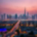 Stunning skyline view of Bayz in Dubai