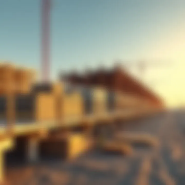 Engineering Materials of Reem Island Bridges Construction site showcasing materials used in Reem Island bridges