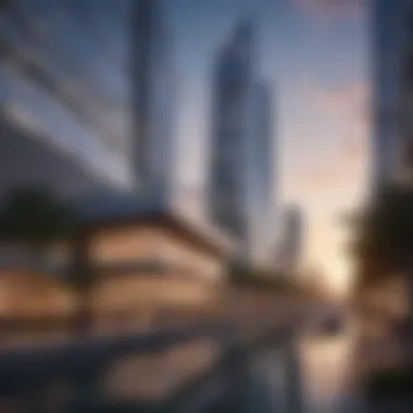 Life and Energy in Business Bay Vibrant atmosphere of Business Bay with bustling activities and lifestyle