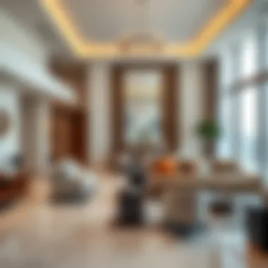 Luxurious interior of a high-end apartment in Dubai