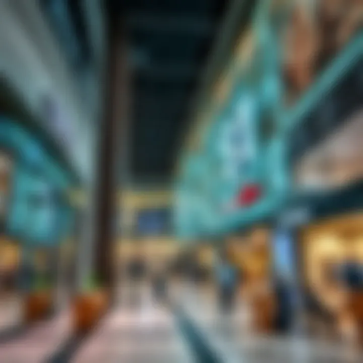 Lifestyle Retail Experience at The Dubai Mall Modern lifestyle retail space highlighting popular brands at The Dubai Mall