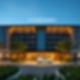 Elegant exterior view of the Courtyard by Marriott Dubai Green Community