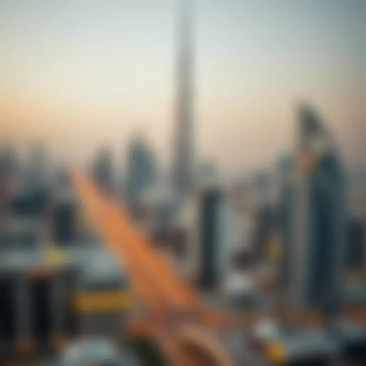 An overview of Dubai's skyline with financial institutions