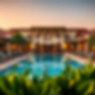 Luxurious amenities available at Damac Golf Greens, including pool and clubhouse