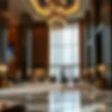 Luxurious hotel lobby in Damac Hills 2 with elegant décor