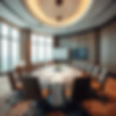 Business Ready: Conference Facilities in Damac Hills 2 Modern conference room equipped for business meetings in Damac Hills 2 hotels