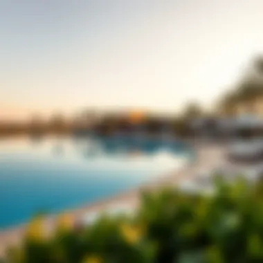 Relaxation Awaits: Poolside at Damac Hills 2 Stunning pool area surrounded by lush landscapes in Damac Hills 2