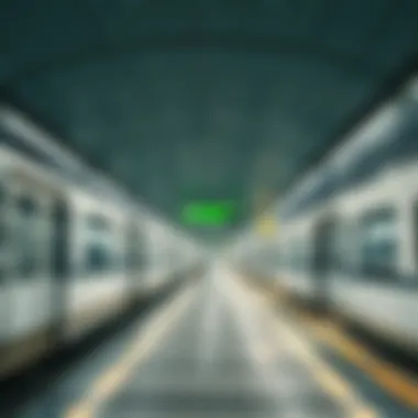 Interior of a Green Line metro station highlighting modern amenities