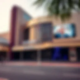 Exterior view of Dubai Hills Cinema showcasing modern architecture