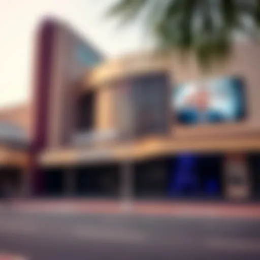 Exterior view of Dubai Hills Cinema showcasing modern architecture