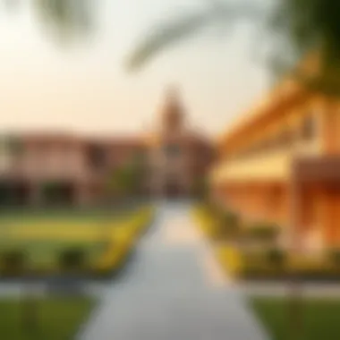 A scenic view of an Indian school's campus in Dubai