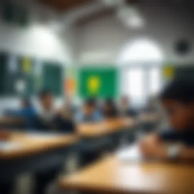 A classroom in an Indian school in Dubai showcasing engaged students