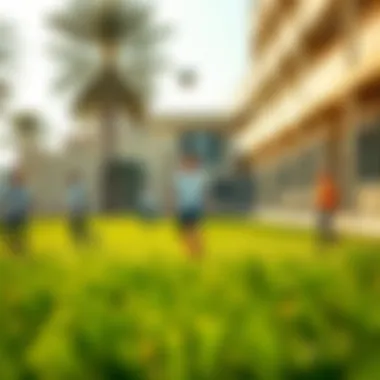 Outdoor sports activities at an Indian school in Dubai