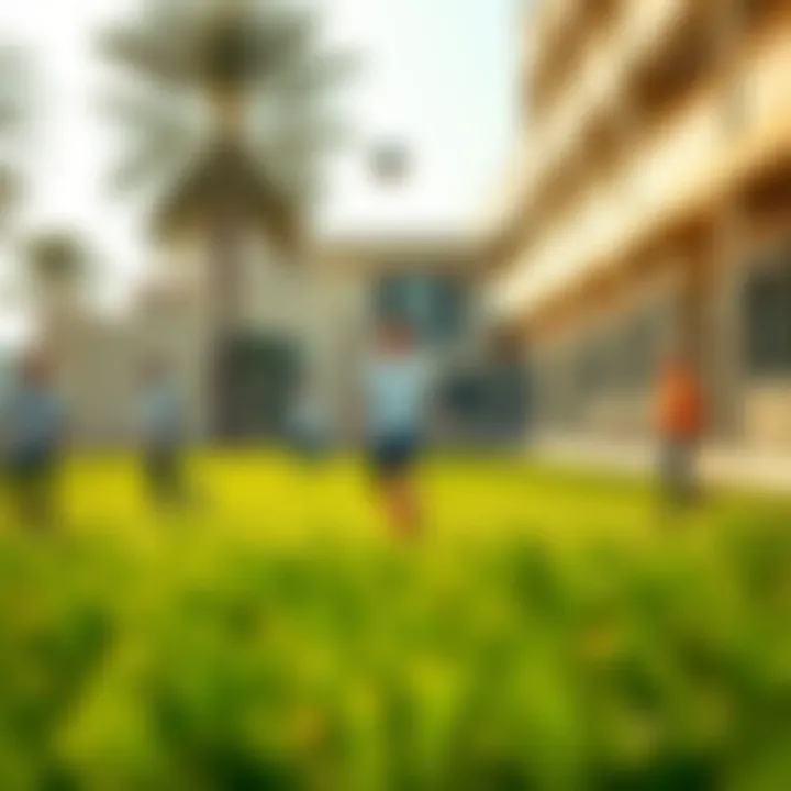 Outdoor sports activities at an Indian school in Dubai