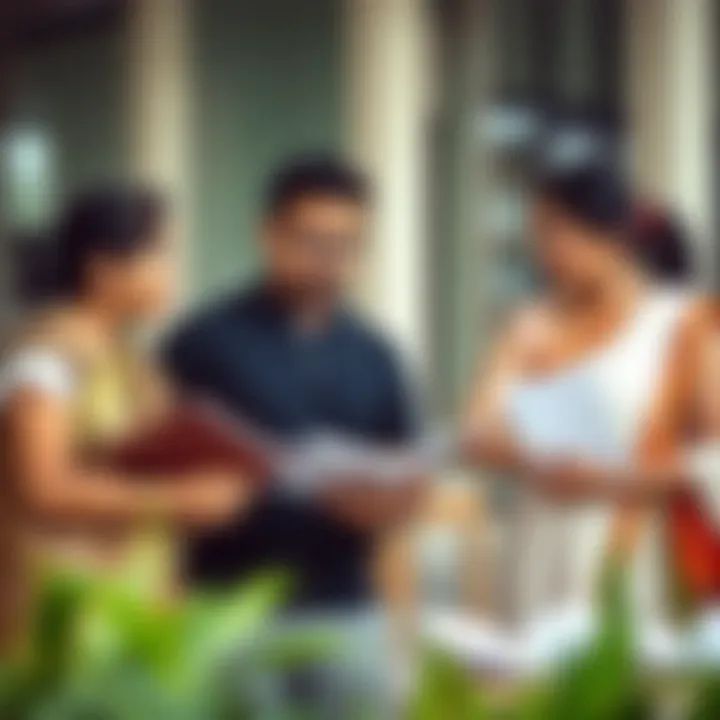 Parents discussing education options for their children