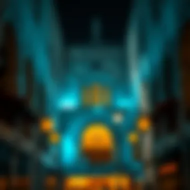 Architectural details of Al Seef Souq reflecting history and culture