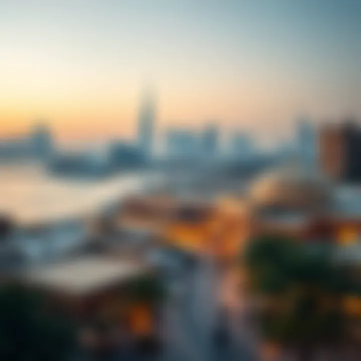 A panoramic view of Al Seef Souq integrated into Dubai's skyline