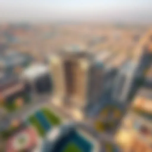 Aerial View of Al Zahiyah Center Aerial view of Al Zahiyah Center showcasing its prime location in Dubai