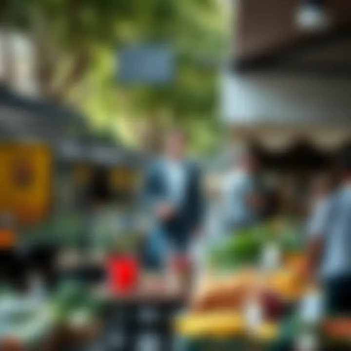 Vibrant Market Scene in Bayswater A bustling local market showcasing Bayswater's vibrant community