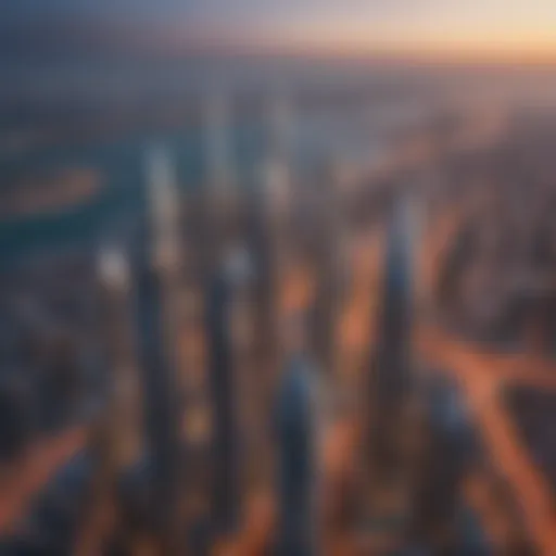 Aerial view of Dubai's skyline featuring iconic dream towers