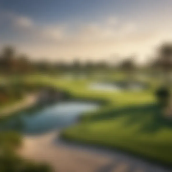 An overview of the golf course designed within the DAMAC Golf Green project