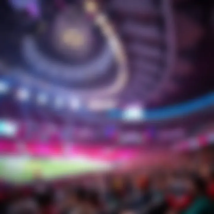 Inside the Etihad Arena, capturing the vibrant atmosphere during a major event.