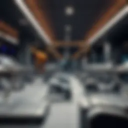 Modern gym interior showcasing advanced equipment