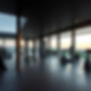 Outdoor fitness area with a scenic view