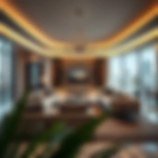 Luxurious hotel apartment living room in Deira