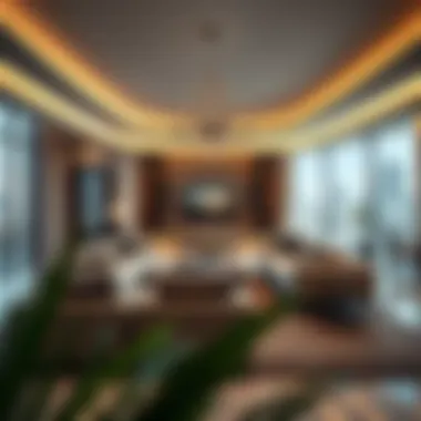 Luxurious Living Room Experience in Deira Luxurious hotel apartment living room in Deira