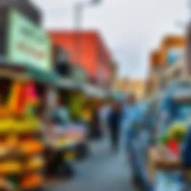Community Dynamics in Muwaileh Vibrant local market scene reflecting community dynamics