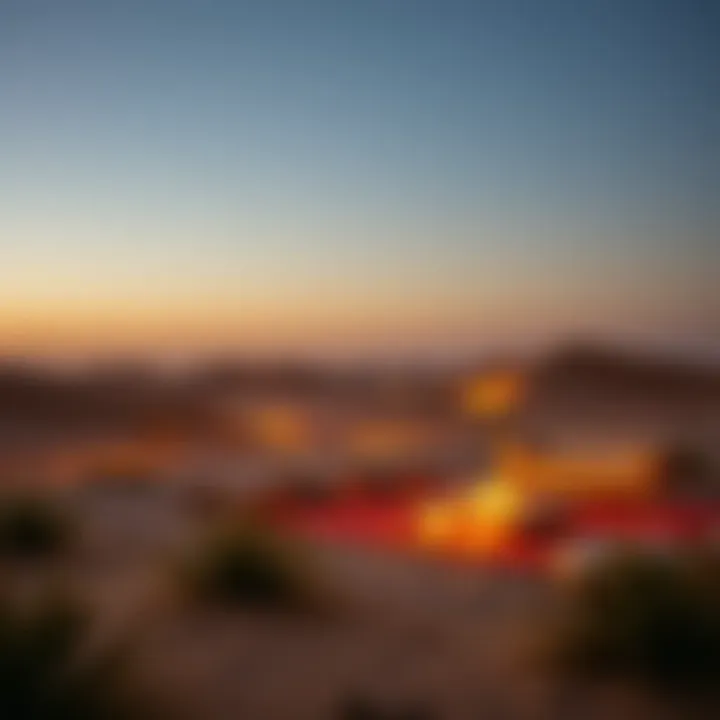 A desert landscape ideal for evening picnics under the stars