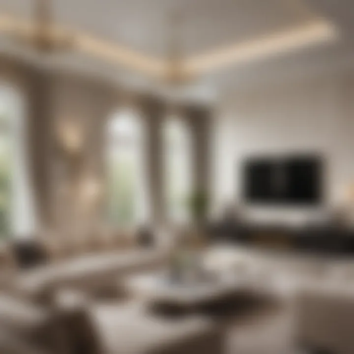 Luxurious living room interior at Privé Residence highlighting comfort and style