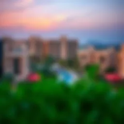 Scenic view of Silicon Oasis showing residential buildings