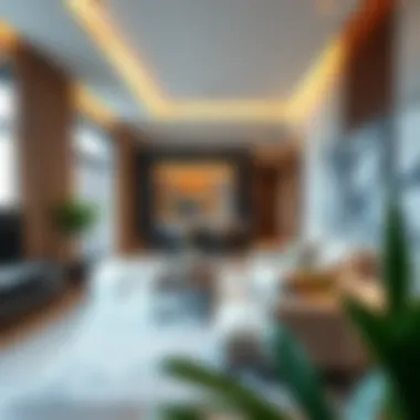 Contemporary Studio Living Space Modern studio apartment interior in Al Nahda