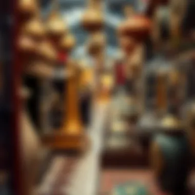 Artistry in Dubai's Local Markets Close-up of unique handcrafted souvenirs and local products