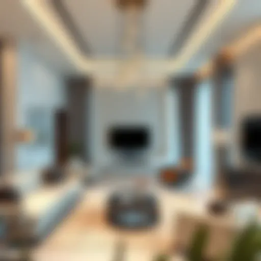 Luxurious apartment interiors showcasing modern design