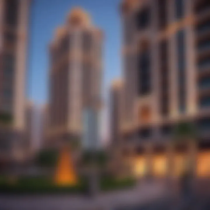 Architectural details of JBR residential buildings