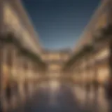 A panoramic view of an outlet mall in Dubai showcasing modern architecture.