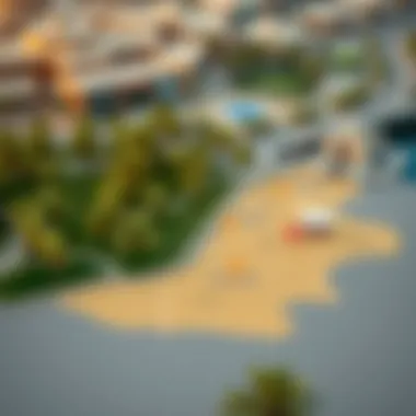 Map highlighting the strategic location of Damac Hills in Dubai