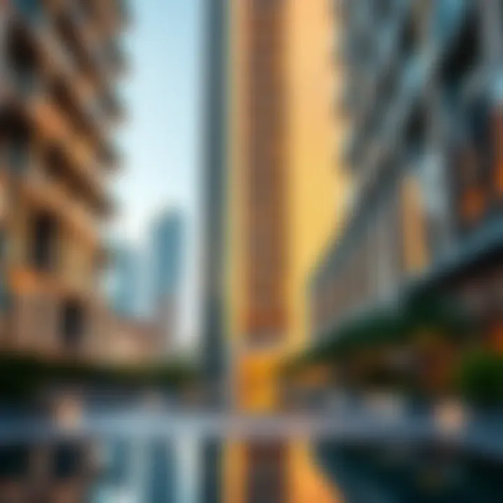 The architectural details of Tiara East Tower reflecting modern design principles